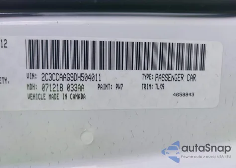 2013 Chrysler 300 Motown from USA, damaged, VIN 2C3CCAAG9DH504011